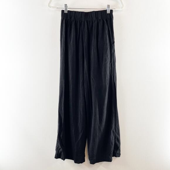 Z Supply High Rise Wide Leg Farrah Linen Blend Pants Trousers Black XS - Picture 6 of 10